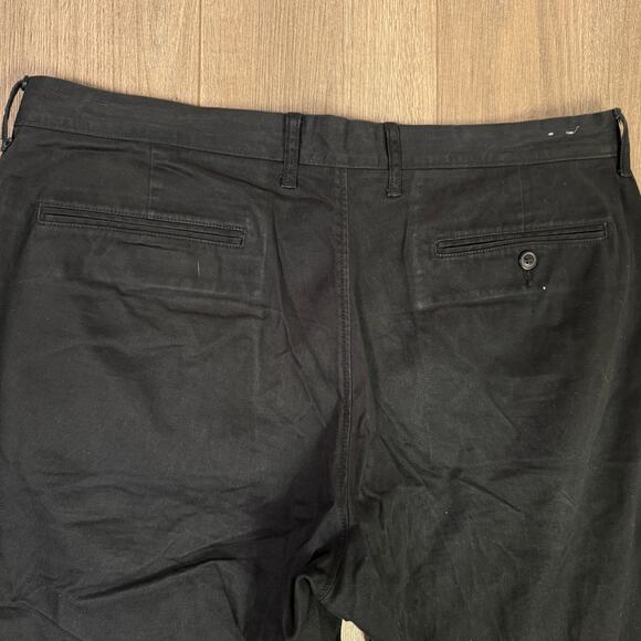 J.Crew 770 Straight Fit Stretch Chino Pants 36x32 Black Flat Front Twill Zip Fly - Picture 8 of 10